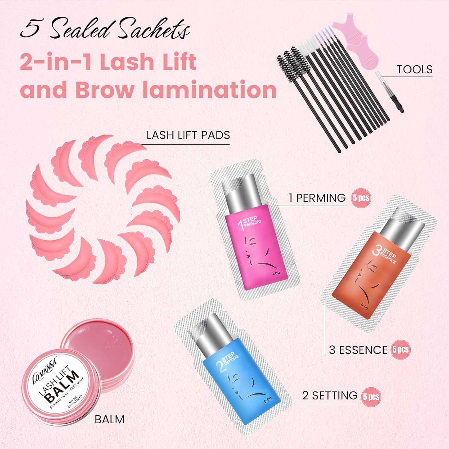 Lomansa Lash Lift Kit Eyelash  - огляд і ціна Brow Lamination Kit